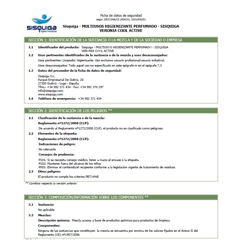 Veronia Cool Active detergente