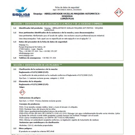 Abrillantador Vajilla